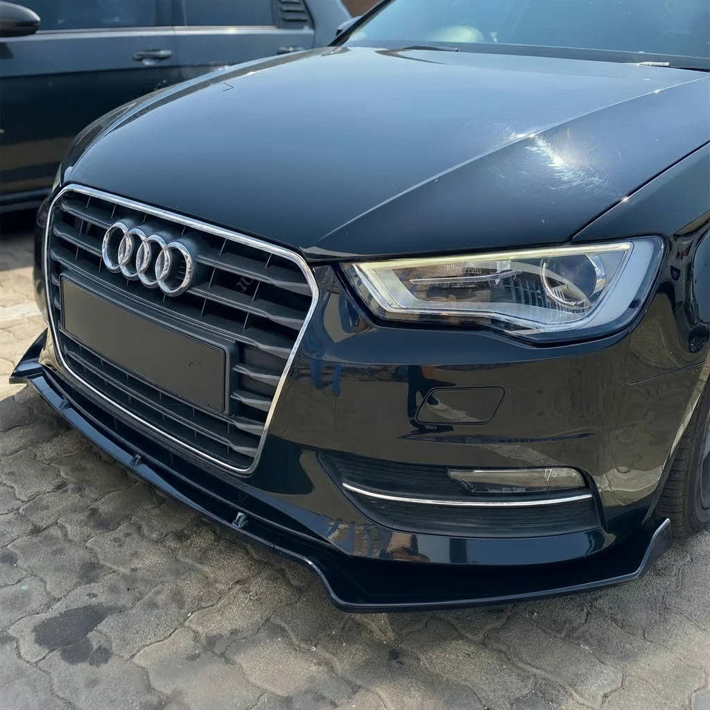 Lip Frontal Negro Brillante – Audi A3 / S3 8V S-Line (2013-2016, Pre-LCI)
