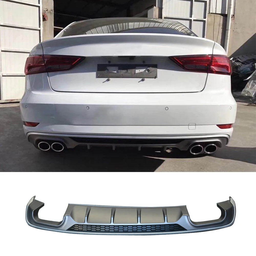Difusor Trasero Lip para Audi A3 Sedán 4 Puertas (2017-2019) – Accesorio Deportivo