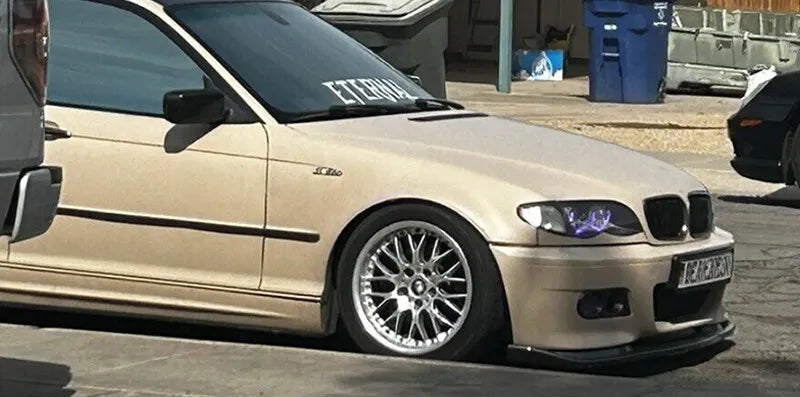 Lip delantero estilo M3 negro brillante para BMW Serie 3 E46 (2002–2005, 4 puertas M Sport / M Tech)