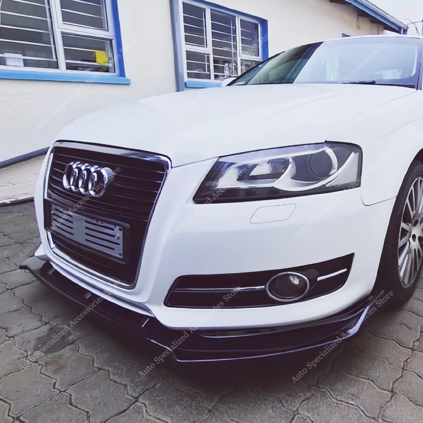 Lip Delantero Negro Brillante Para Audi A3 8P TFSI TDI No S-Line 2009-2011 Facelift
