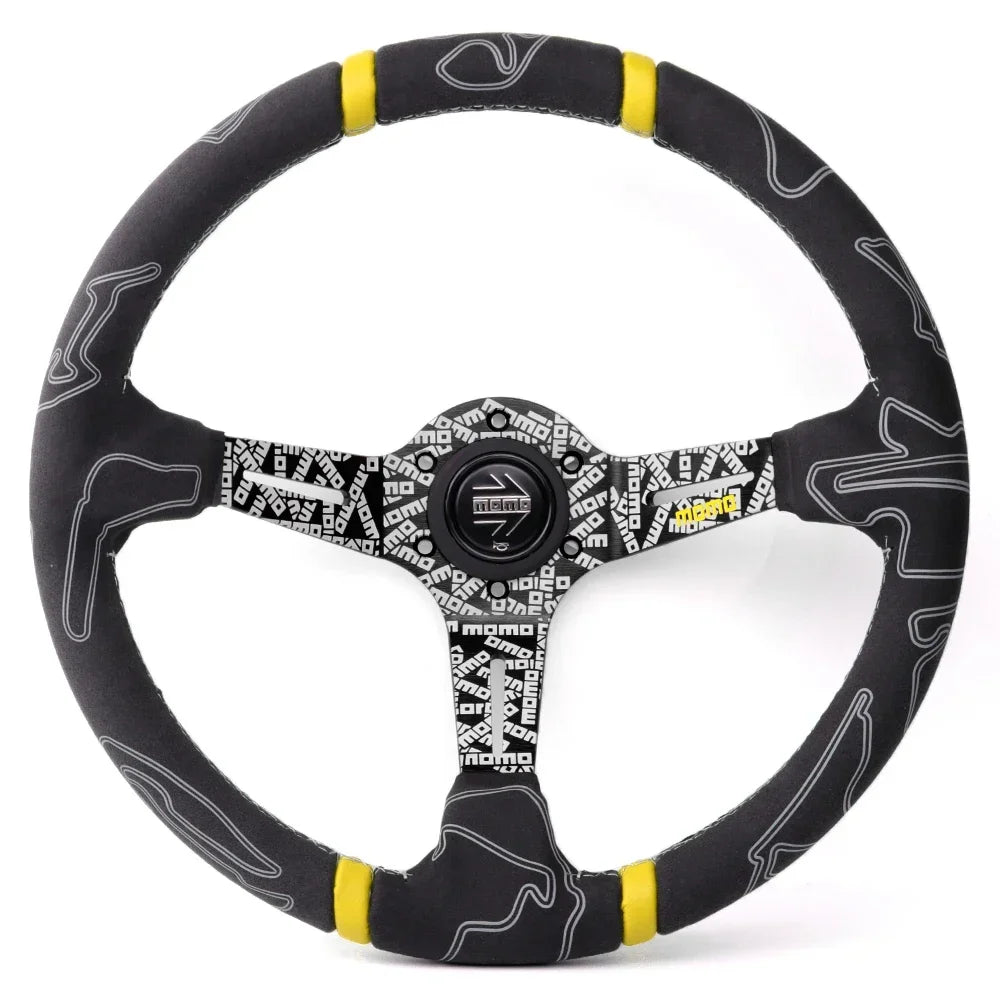 Volante ULTRA MO Deep Dish 14” – Deportivo Drift en Cuero y Alcántara