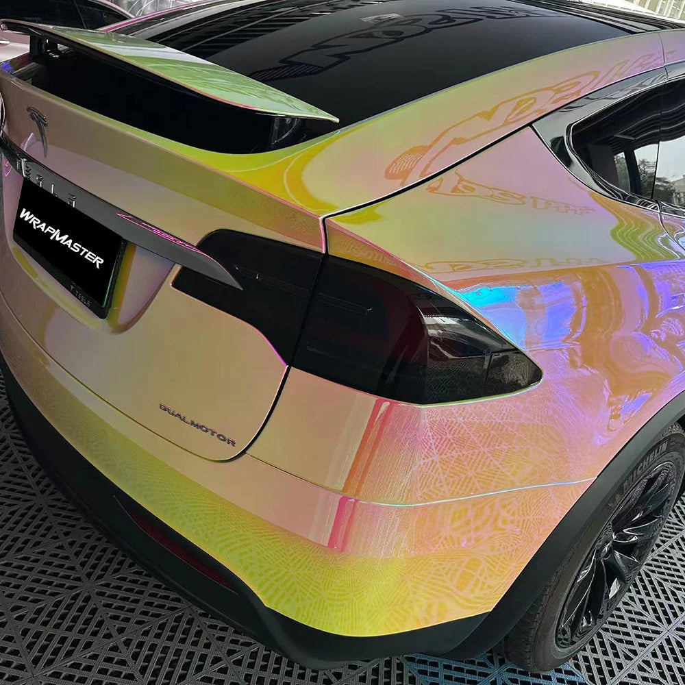 Vinilo Envolvente Espejo Cromado Super Rainbow – Rotulación Completa de Coche