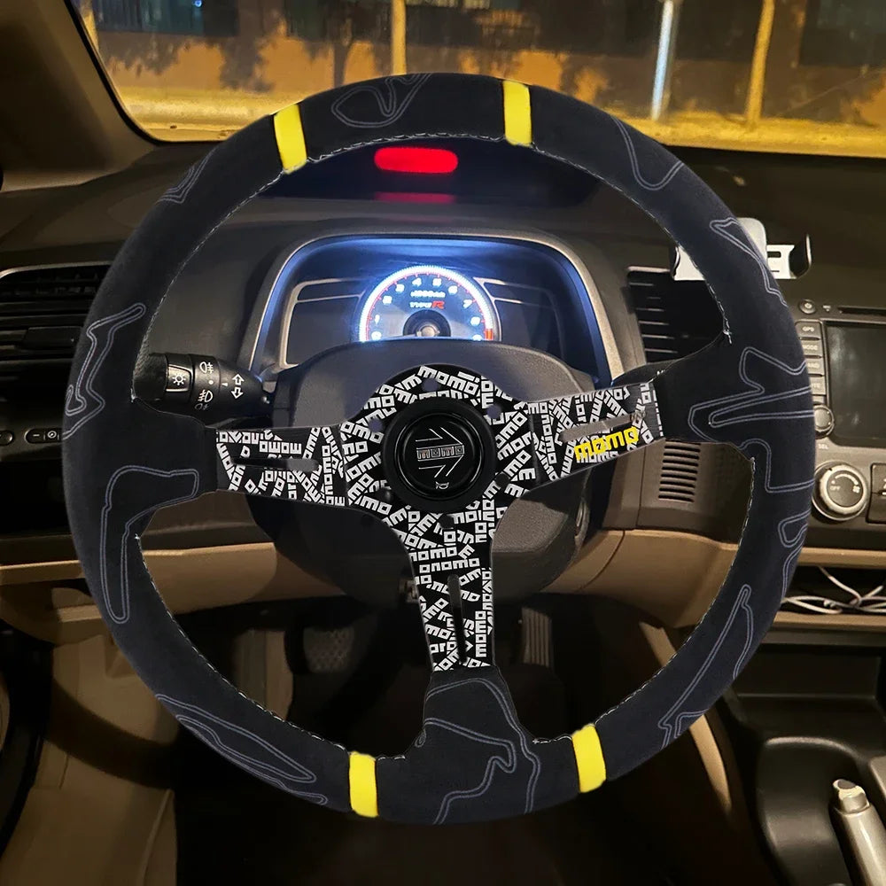 Volante ULTRA MO Deep Dish 14” – Deportivo Drift en Cuero y Alcántara