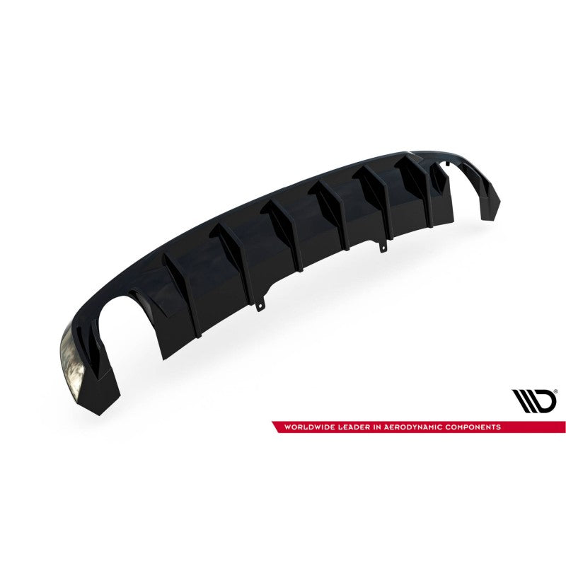 Difusor Trasero Maxton Design Audi A4 B9 S-Line Negro Brillo