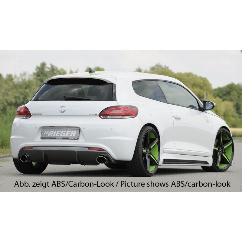 Difusor Trasero Rieger Premium VW Scirocco Mk3 R-Line Salida Ovalada Deportivo