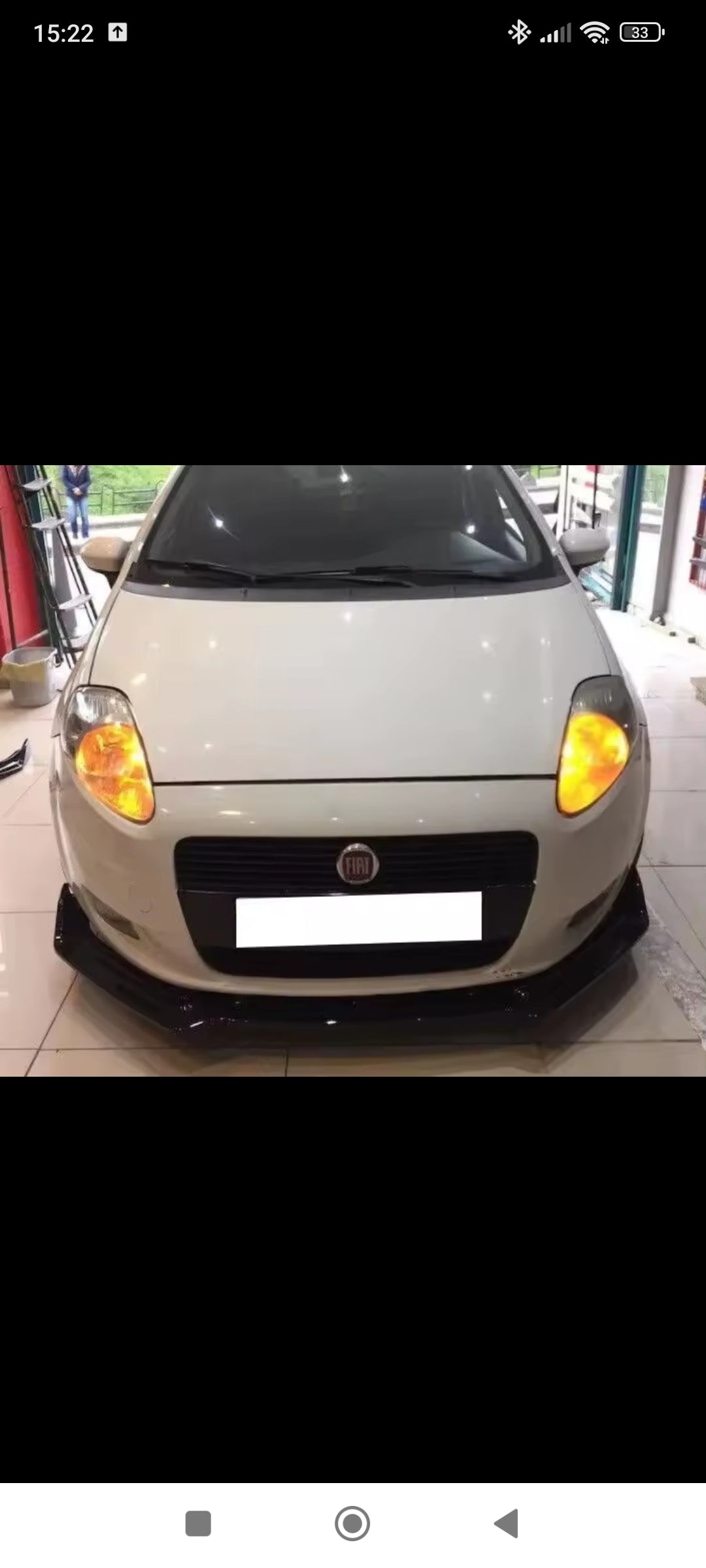 Lip delantero negro brillante para Fiat Punto Abarth / Esseesse (2012–2018)