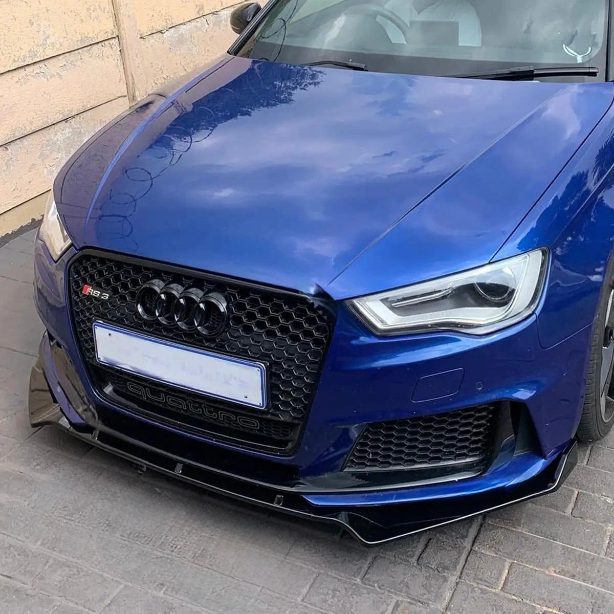 Lip Frontal Brillante en ABS para Audi RS3 8V Sportback (2015-2016) – Spoiler Splitter Difusor Aero