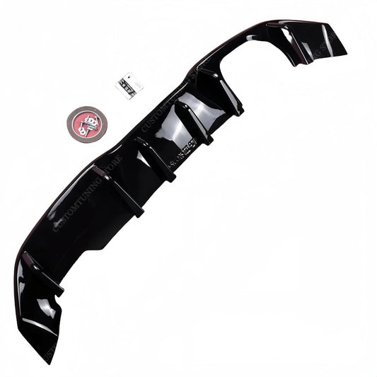 Difusor trasero negro brillante estilo Maxton para Ford Fiesta ST Mk7 (2013–2017, 3 puertas)