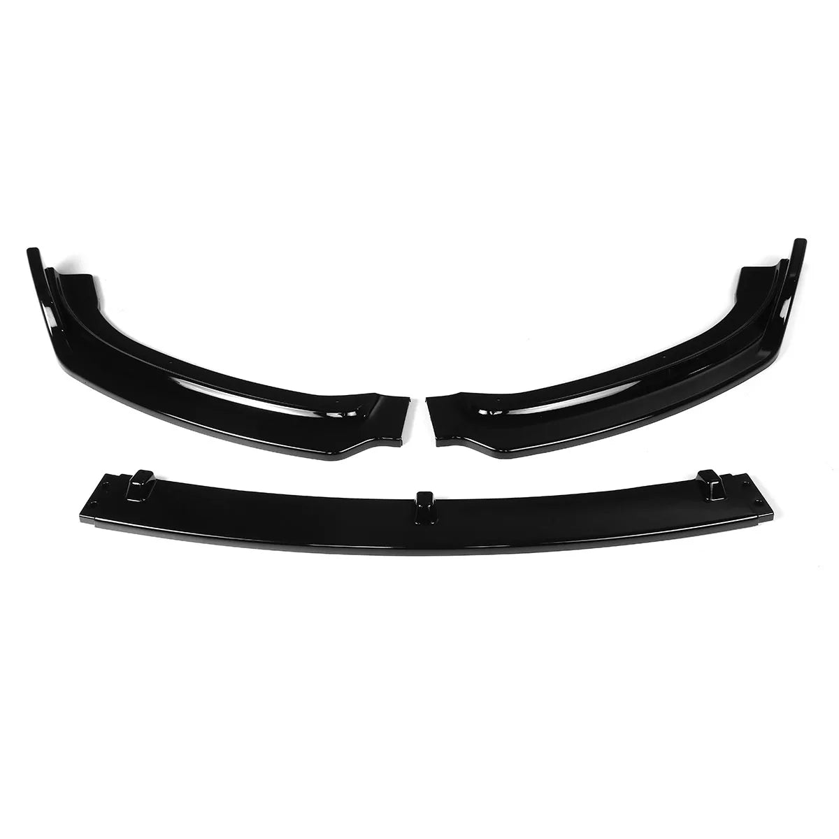 Lip Delantero 3 Piezas Negro Brillo. Para BMW Serie 3 F30 F35 2016-2019