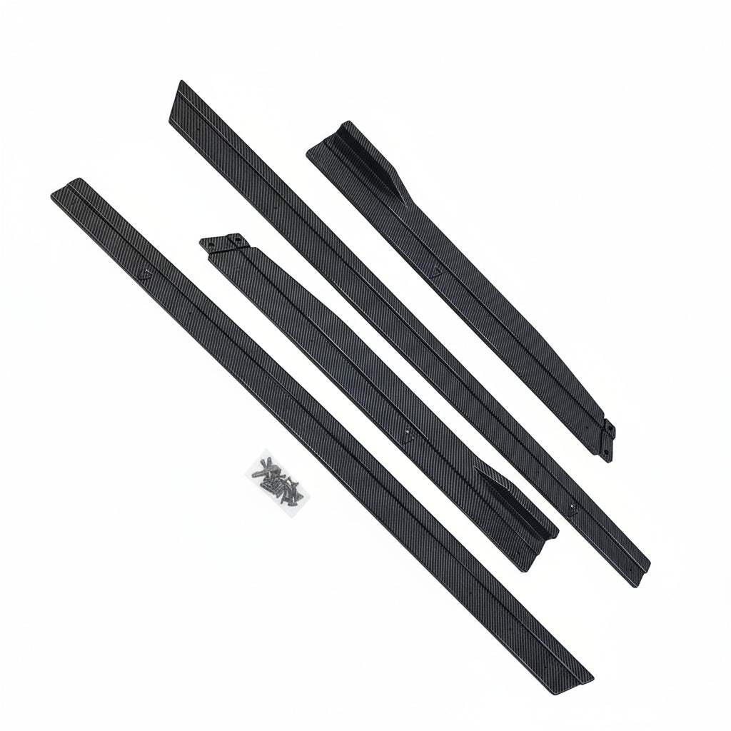 Taloneras laterales 1,9 m negro brillante para VW Golf 7 / 7.5 GTI, R, R-Line (2013–2019)