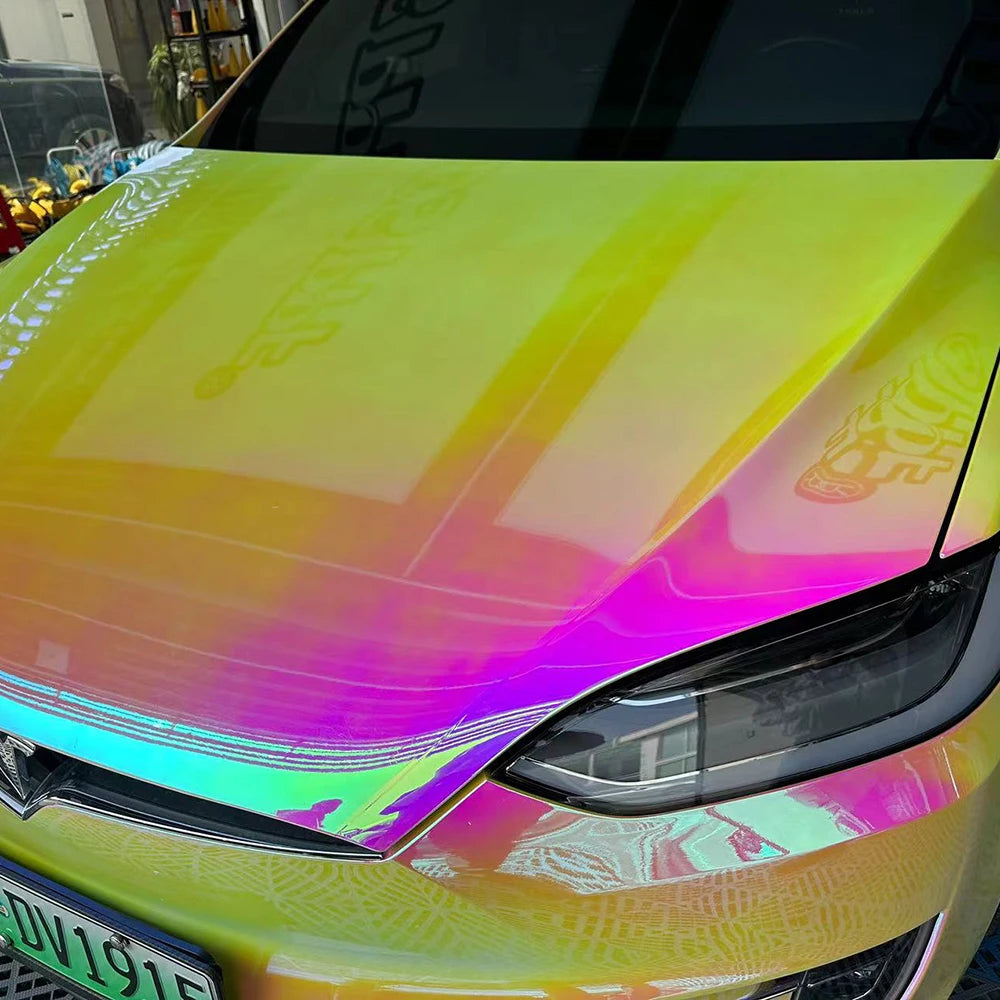 Vinilo Envolvente Espejo Cromado Super Rainbow – Rotulación Completa de Coche