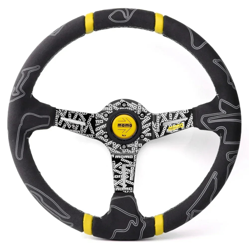 Volante ULTRA MO Deep Dish 14” – Deportivo Drift en Cuero y Alcántara