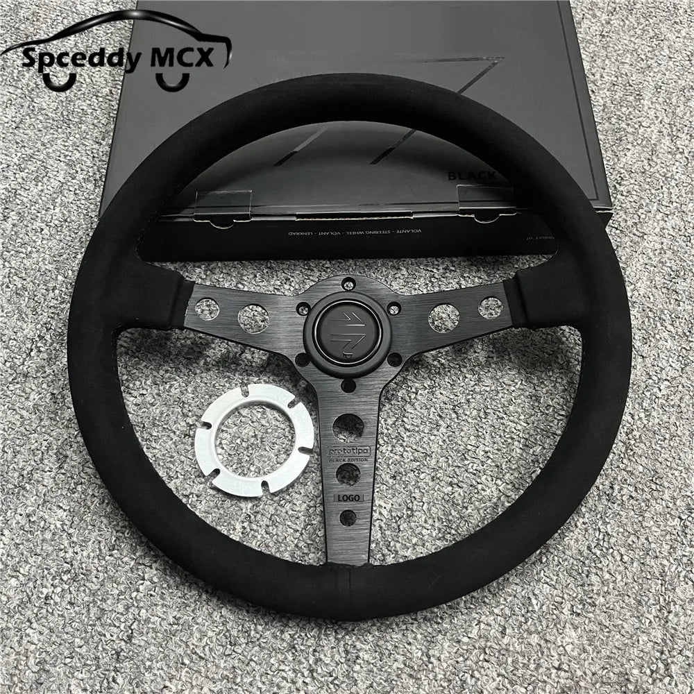 Volante JDM P5 Black Edition 14” – Deportivo en Cuero y Alcántara