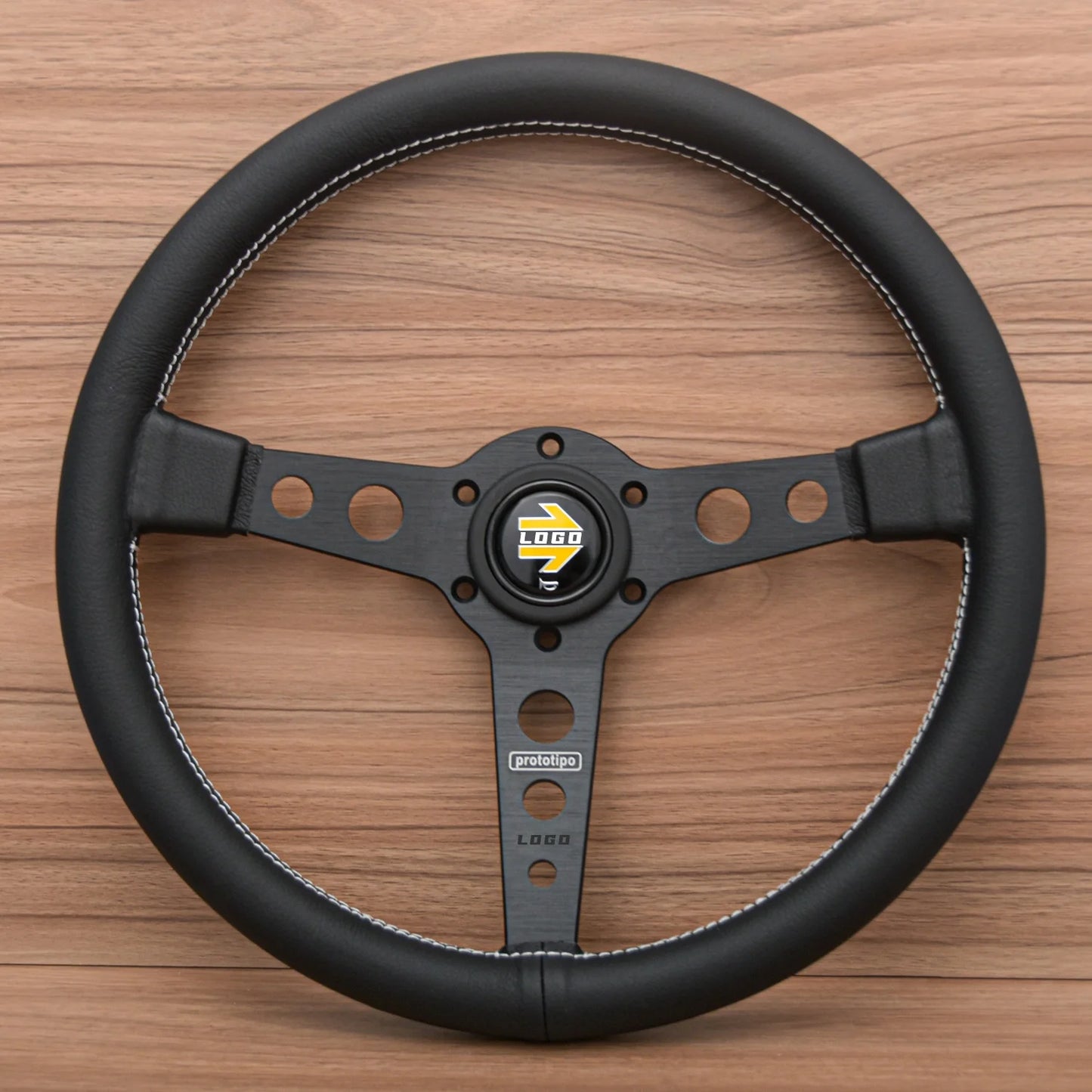 Volante MO Motorsport Prototipo 14” – Deportivo y Clásico de 350 mm en Cuero