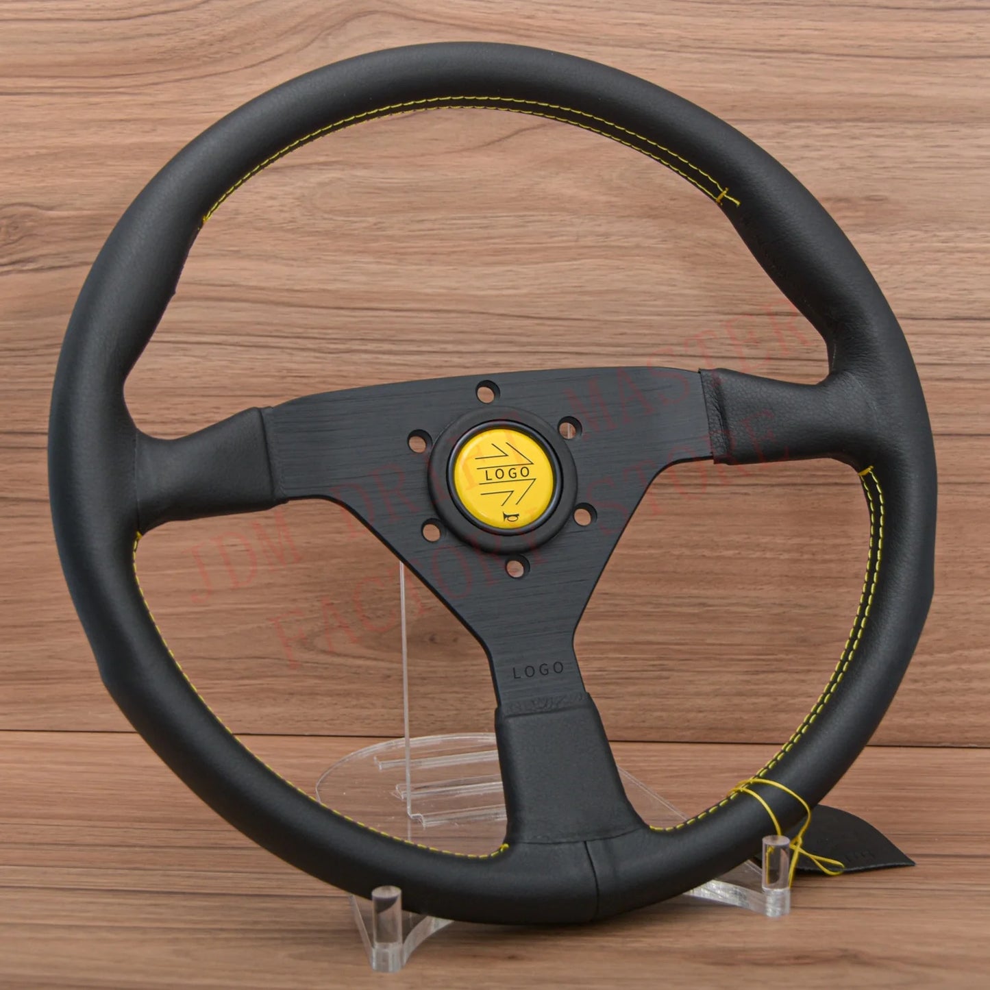 Volante JDM Racing Montecarlo 14” – Deportivo Rally y Drift en Cuero