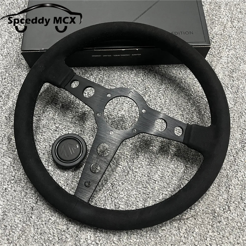 Volante JDM P5 Black Edition 14” – Deportivo en Cuero y Alcántara