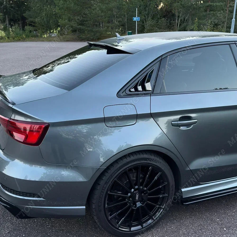 Alerón Trasero Techo Maletero Lip Spoiler Negro Brillante Para Audi A3 S3 8V Sedán 2014-2020