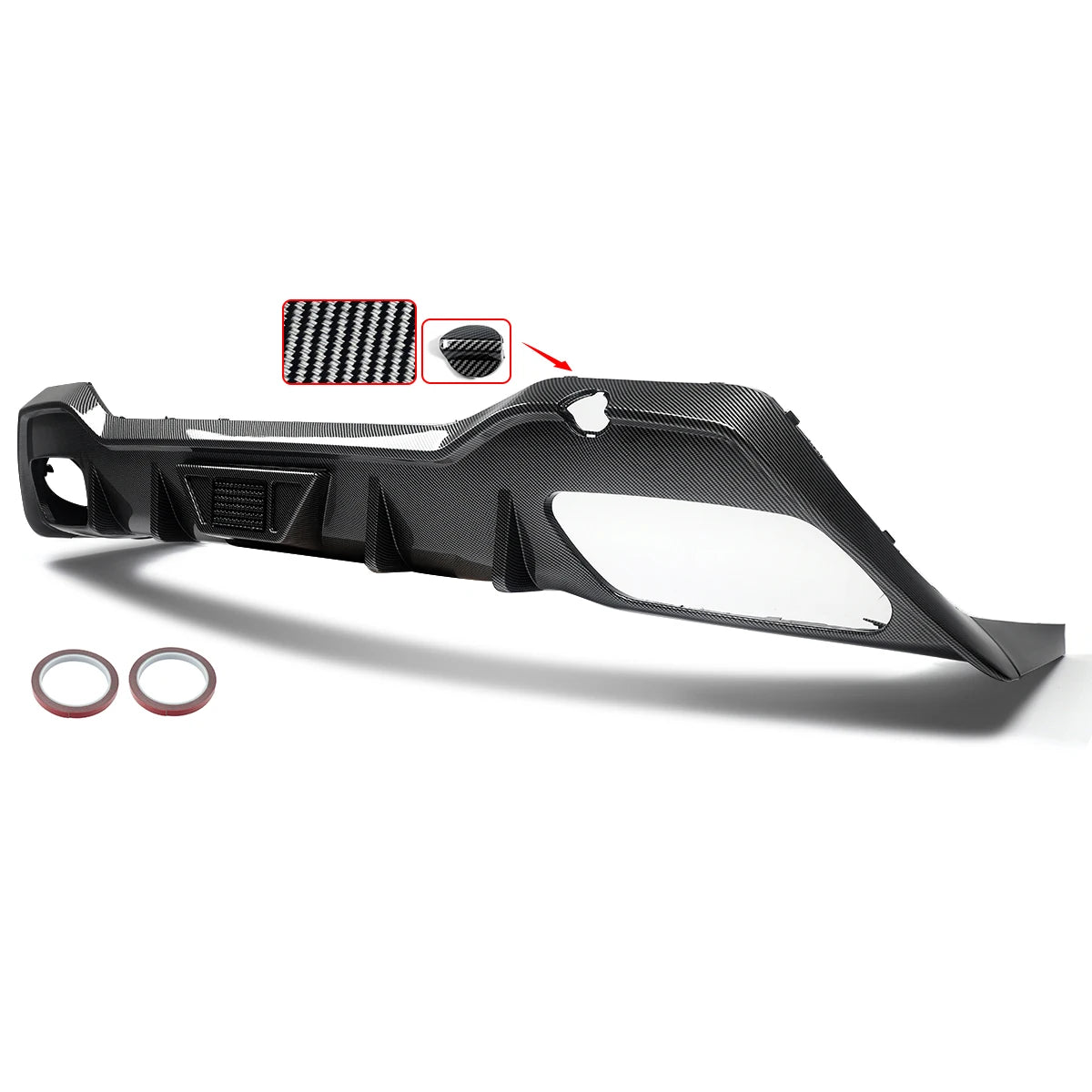 Difusor trasero efecto carbono para BMW Serie 8 G16 M850i / 840d Sport (2018–2023)