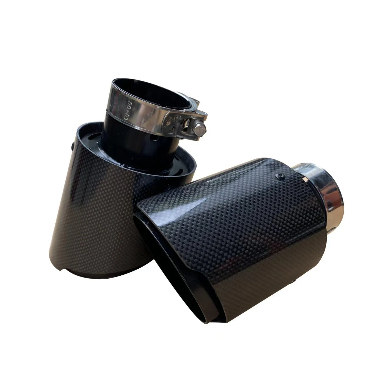 Cola de escape universal efecto carbono (salida simple)