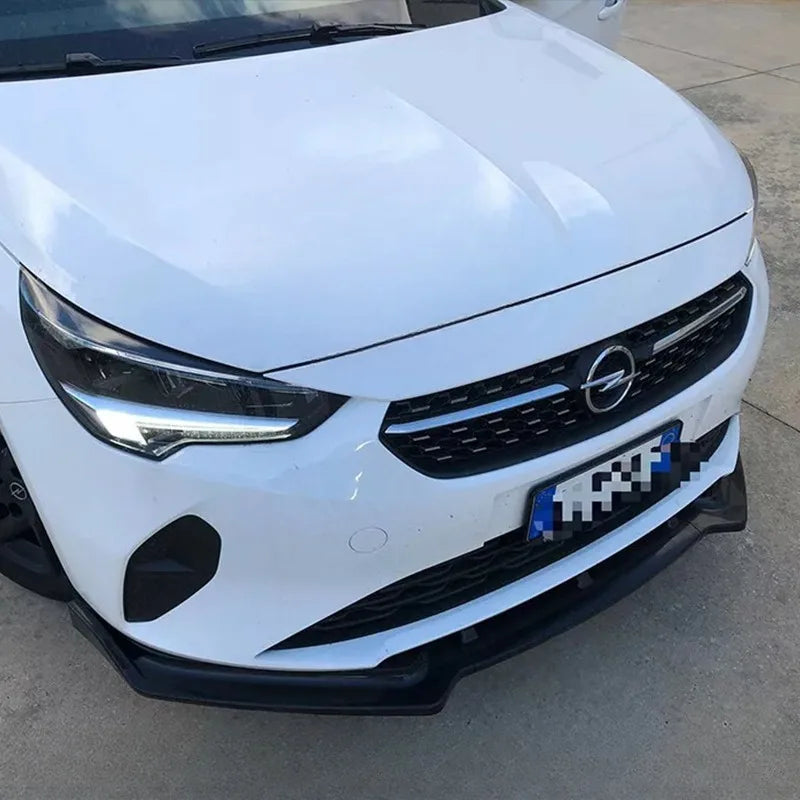 Lip Frontal 3 Piezas Negro Brillo para Opel Corsa F (Mk6) 2019-2025