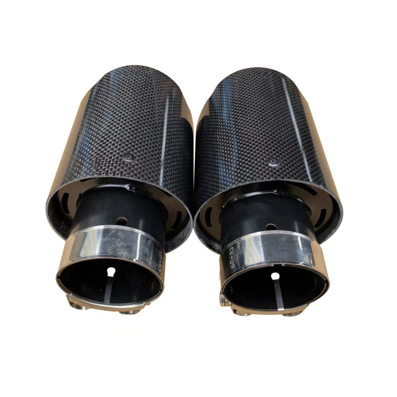 Cola de escape universal efecto carbono (salida simple)