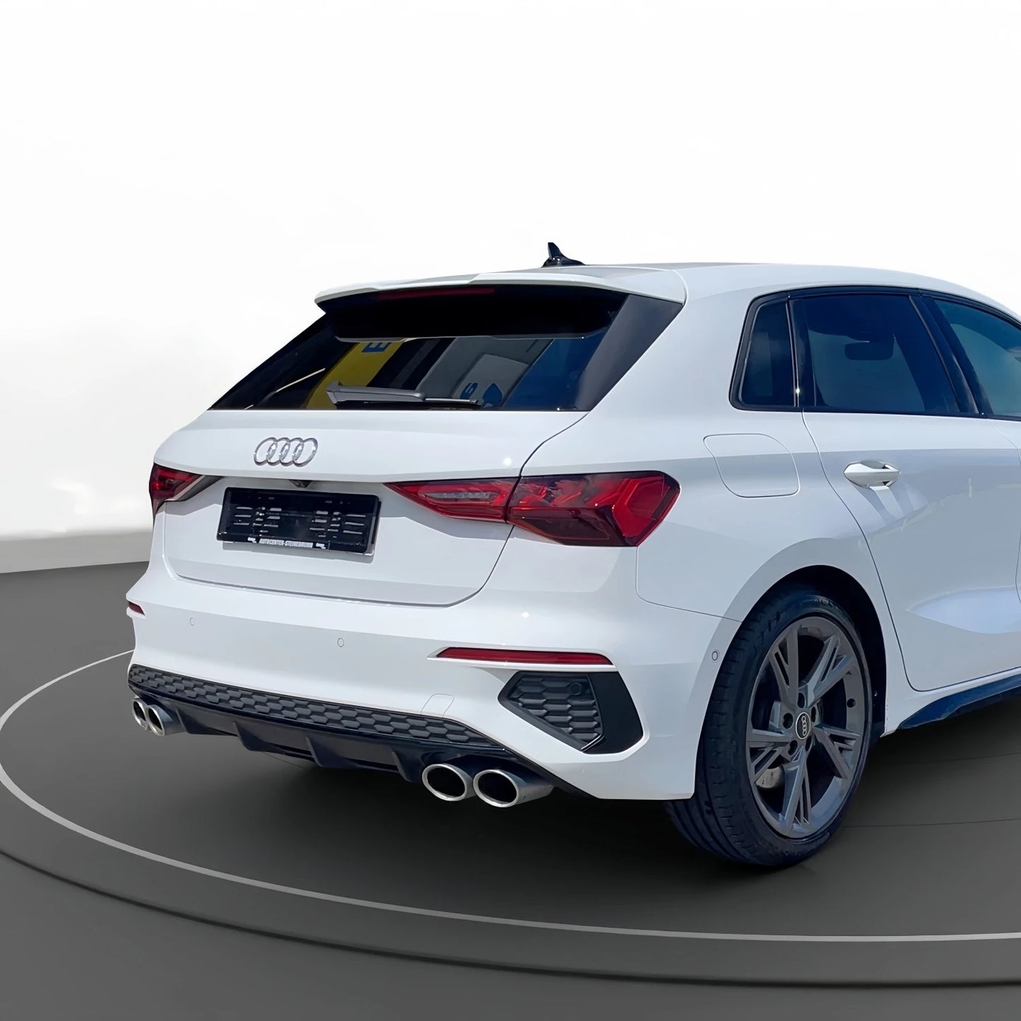 Difusor trasero negro brillante para Audi S3 / A3 8Y S-Line Sportback (2020–2023)