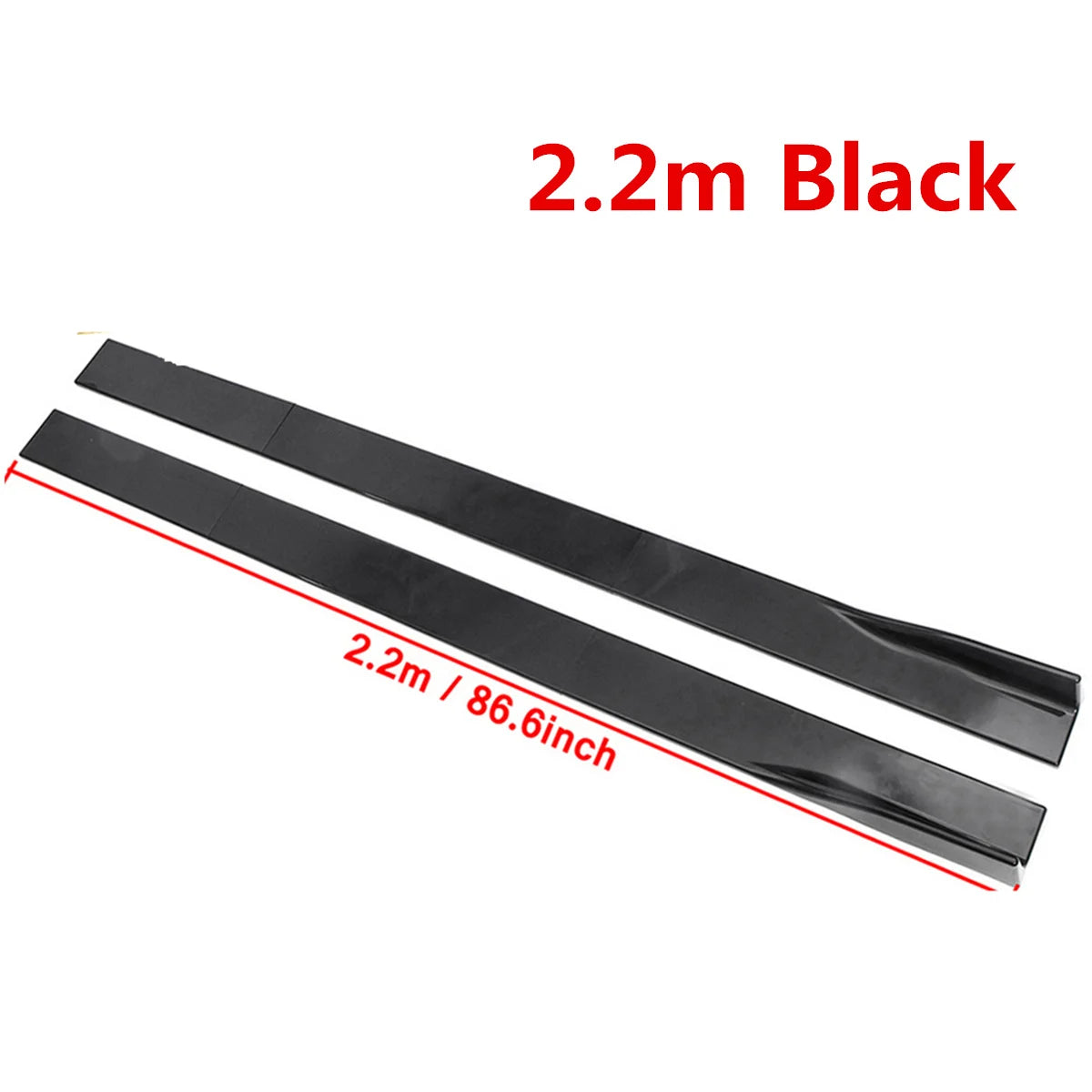 Faldones Laterales Universales 2.2m Negro Brillante.                Para BMW F30 F80 F82 M4 F32 F36 E90 E92 F10