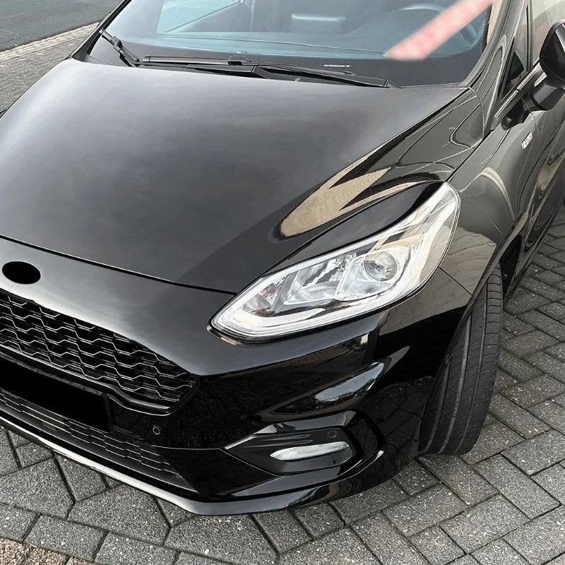 Pestañas faros negro brillante para Ford Fiesta MK8 (2017–2020)
