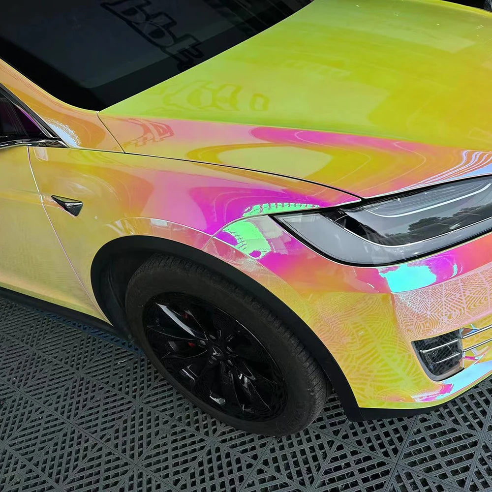 Vinilo Envolvente Espejo Cromado Super Rainbow – Rotulación Completa de Coche