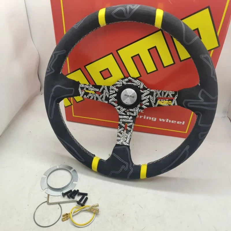 Volante ULTRA MO Deep Dish 14” – Deportivo Drift en Cuero y Alcántara