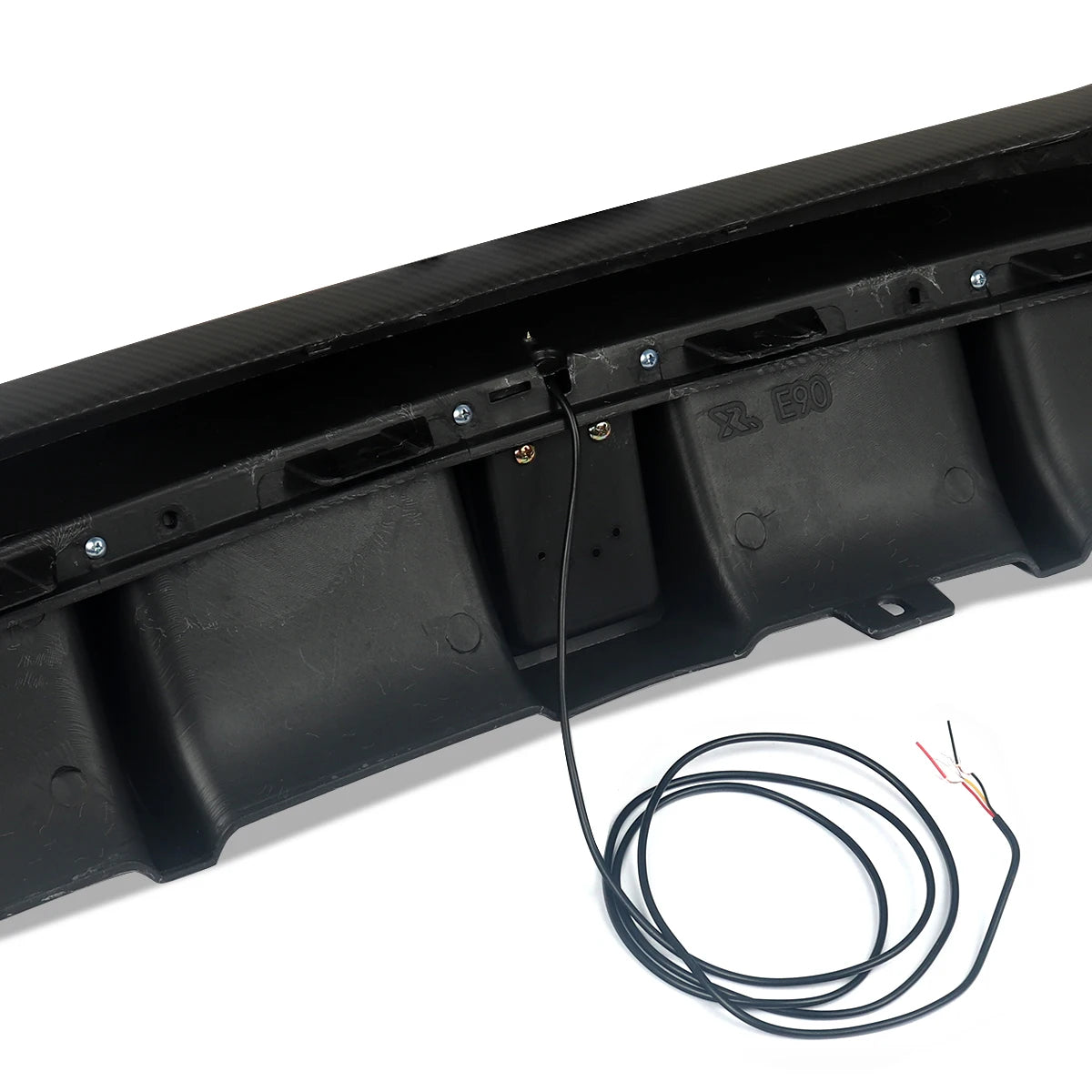 Difusor trasero con luz LED acabado carbono para BMW E90/E91 M Sport (2005–2012)