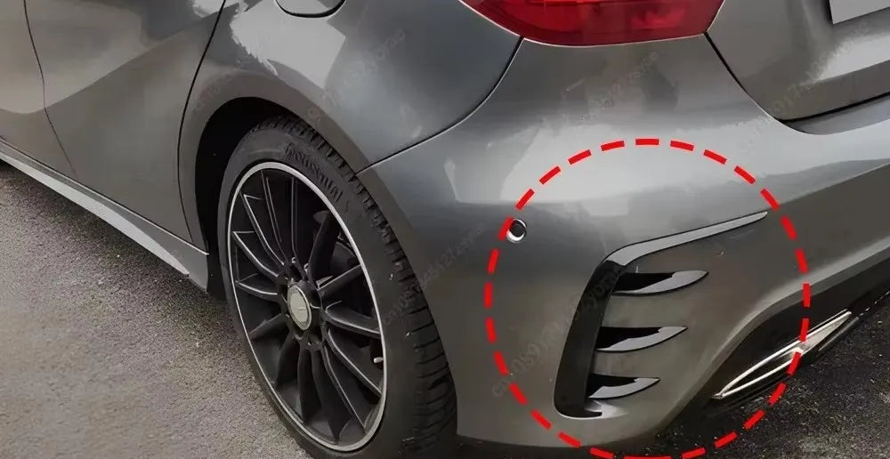 Canards traseros negro brillante para Mercedes-Benz Clase A W176 (A200 / A250 / A260 / A45 AMG, 2013–2018)