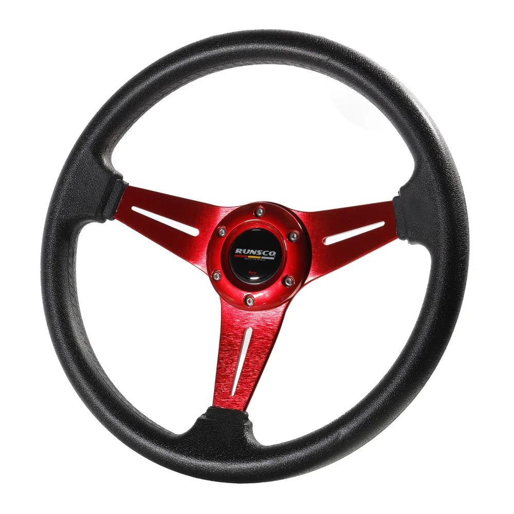 Volante Deportivo 14” (350 mm) – Aluminio y PU para Drift y Simulación