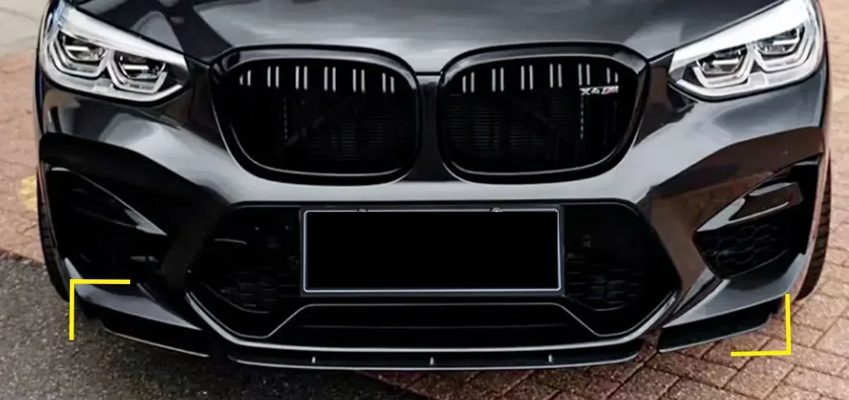 Lip delantero negro brillante / efecto carbono para BMW X3M F97 / X4M F98 (2019–2022)