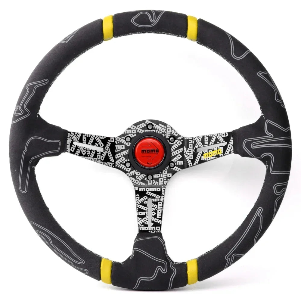 Volante ULTRA MO Deep Dish 14” – Deportivo Drift en Cuero y Alcántara