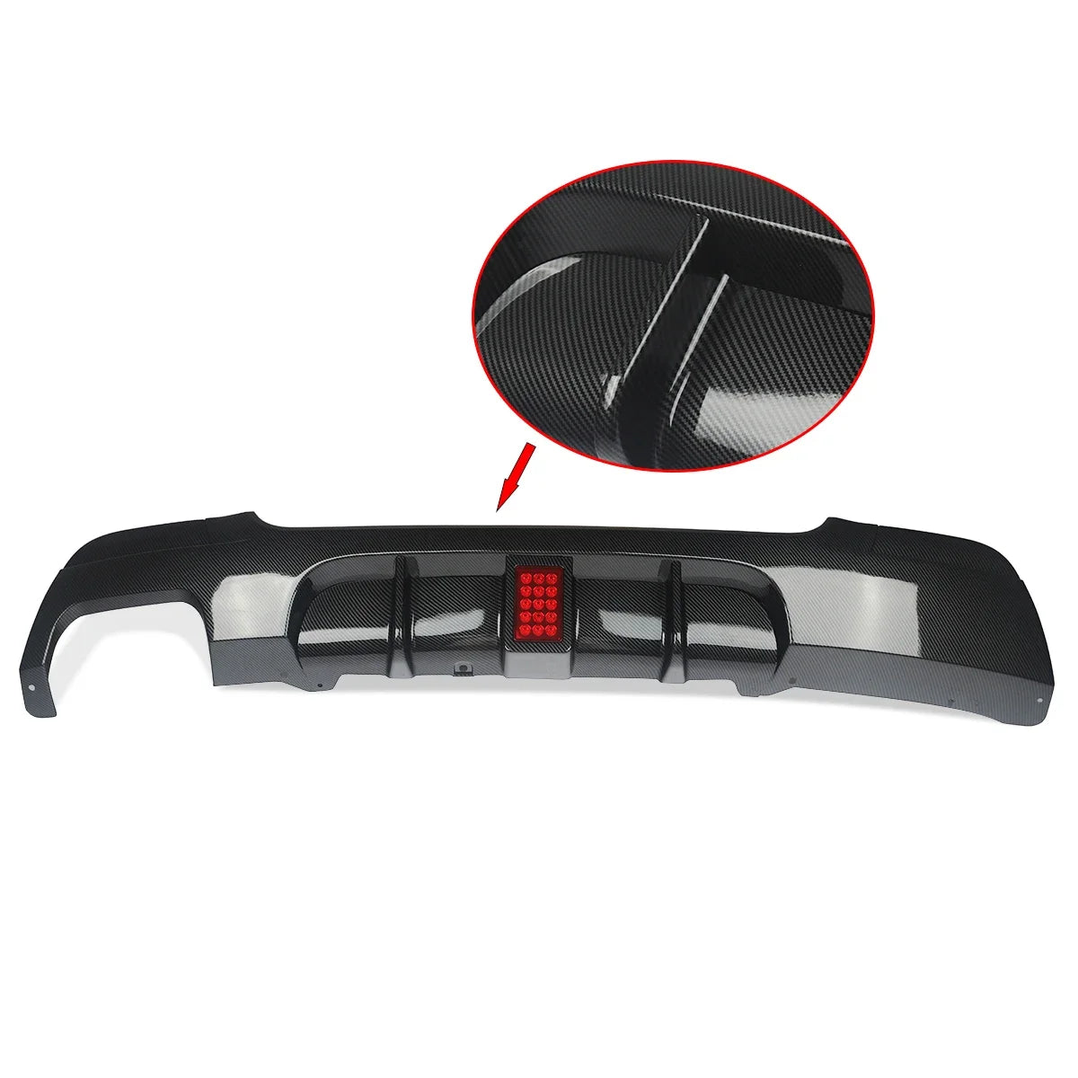 Difusor trasero estilo MP con luz LED para BMW E92/E93 M Sport (2008–2013)