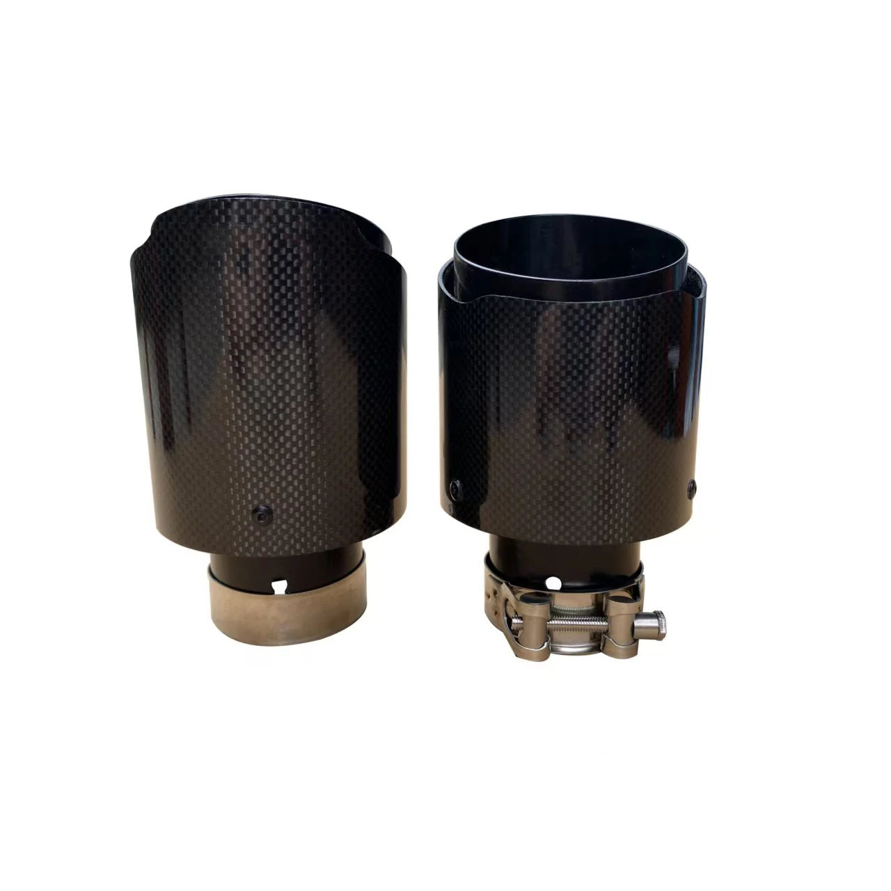 Cola de escape universal efecto carbono (salida simple)