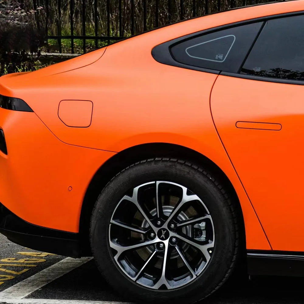 Vinilo adhesivo mate cerámico color naranja (17 m × 1,52 m)