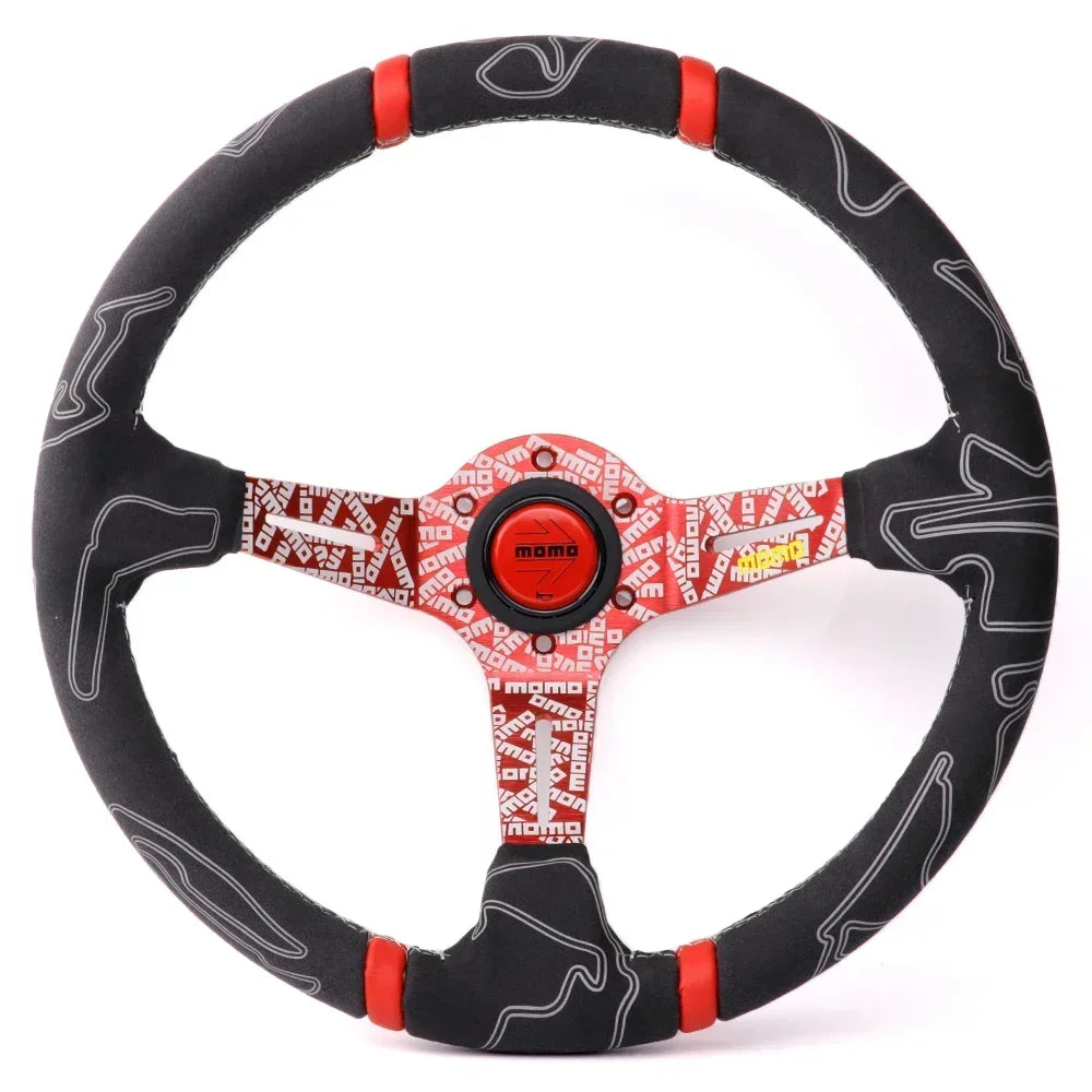 Volante ULTRA MO Deep Dish 14” – Deportivo Drift en Cuero y Alcántara