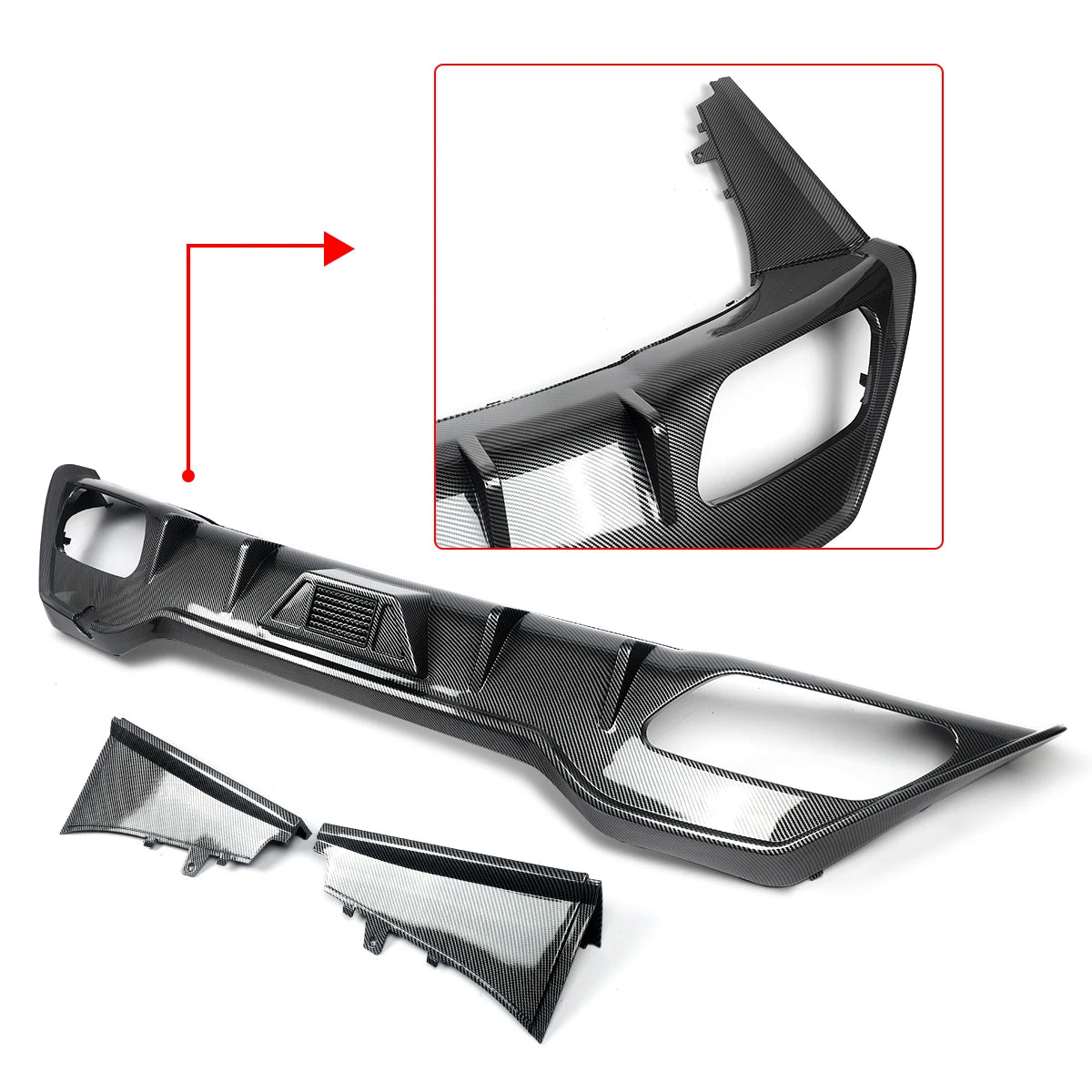 Difusor trasero efecto carbono para BMW Serie 8 G16 M850i / 840d Sport (2018–2023)