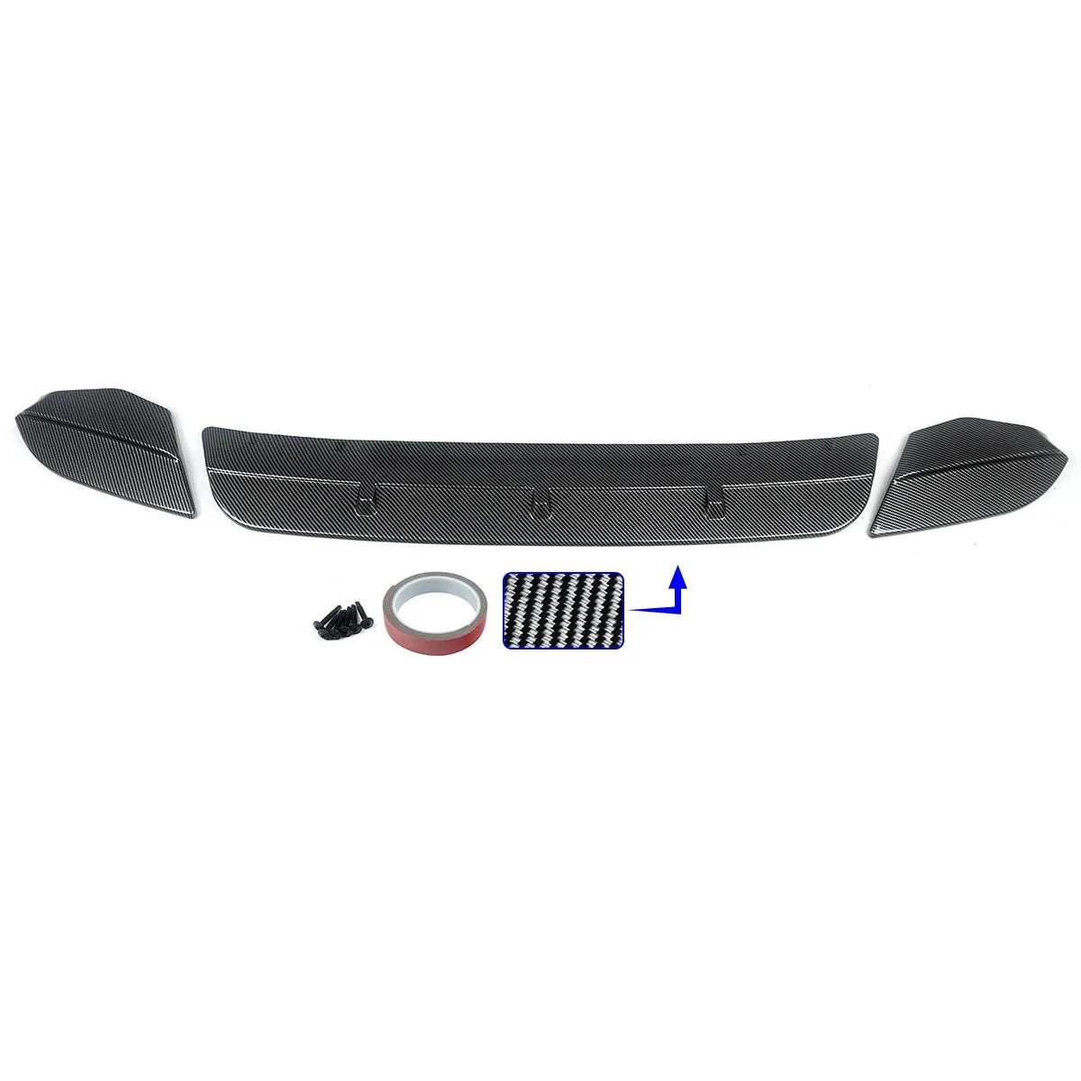 Lip delantero negro brillante / efecto carbono para BMW X3M F97 / X4M F98 (2019–2022)