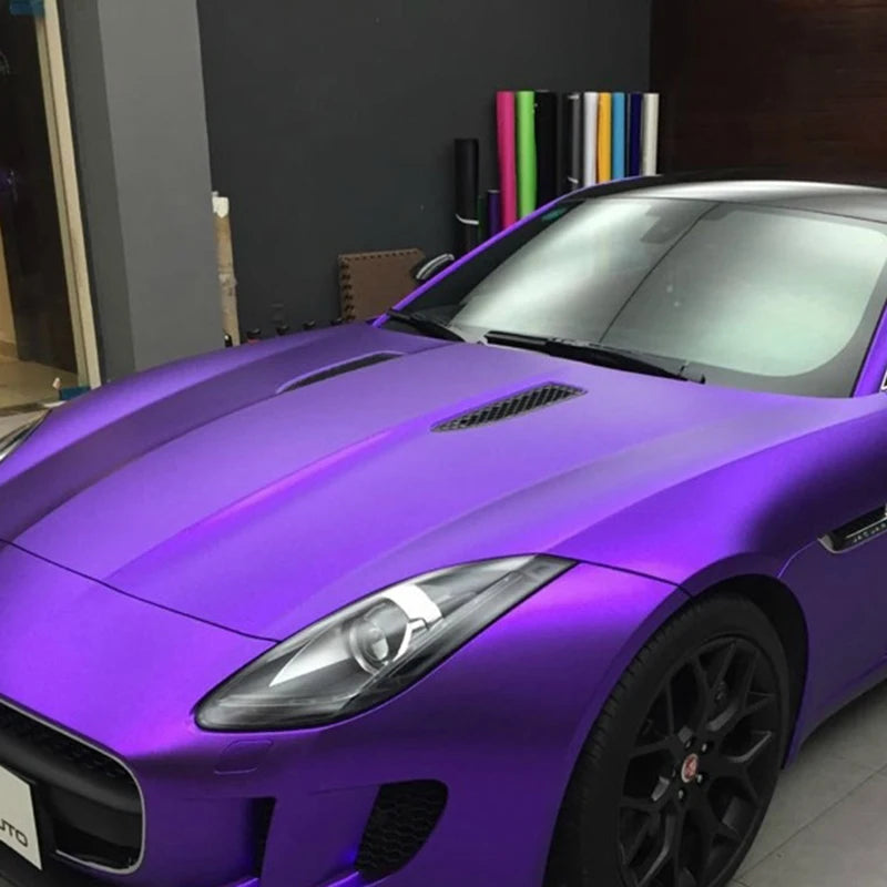 Vinilo adhesivo mate cromo color púrpura (23 m × 1,52 m)