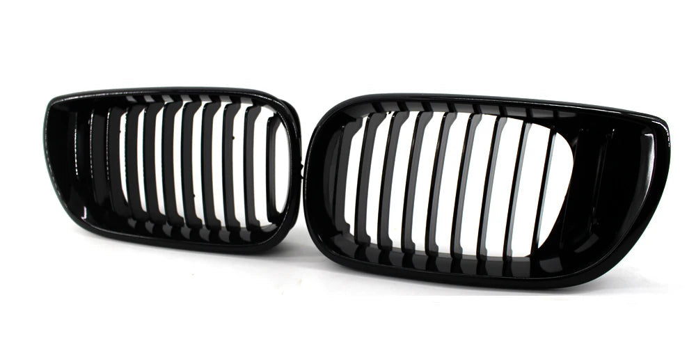Parrilla delantera simple negro brillante para BMW Serie 3 E46 (2001–2005, 4 puertas)
