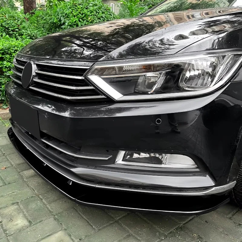 Lip Frontal 3 Piezas Negro Brillante – Volkswagen Passat B8 (2016-2019)