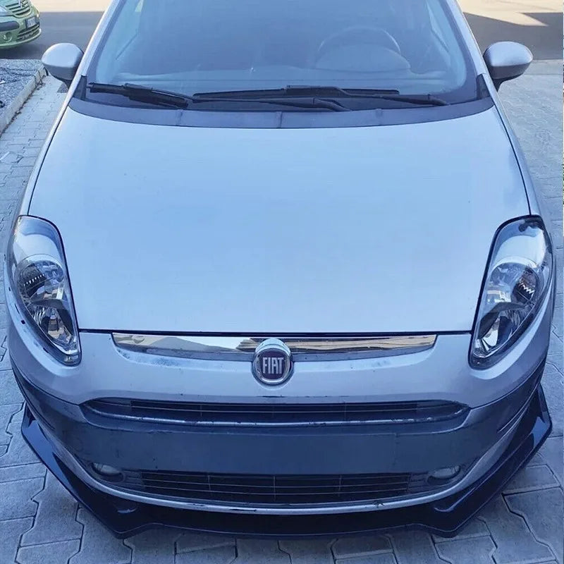 Lip delantero 3 piezas negro brillante para Fiat Punto EVO (2010–2012)
