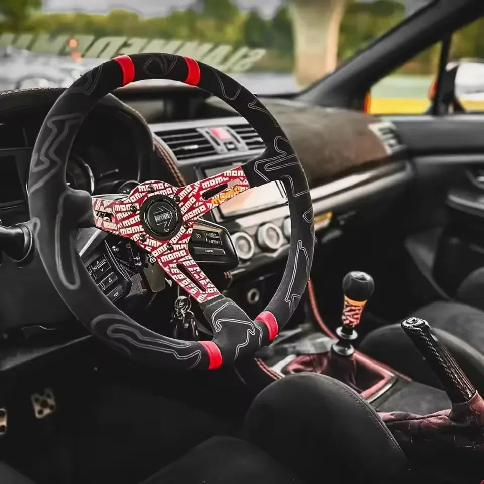 Volante ULTRA MO Deep Dish 14” – Deportivo Drift en Cuero y Alcántara