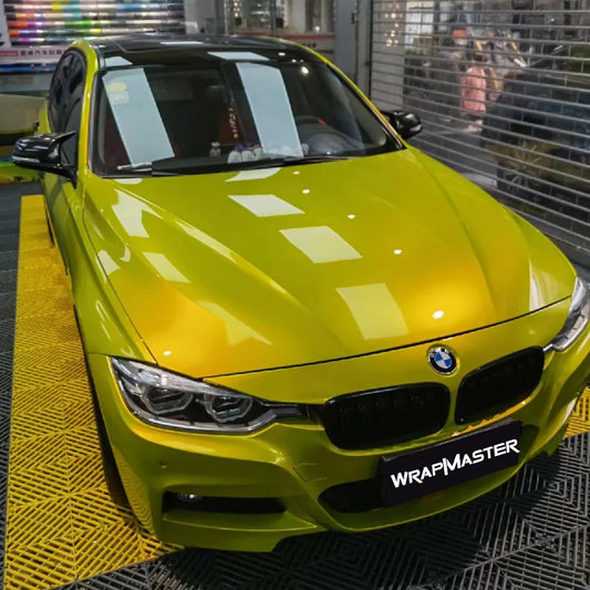 Vinilo Envolvente Amarillo Limón Metálico Brillante – Rotulación Completa de Coche