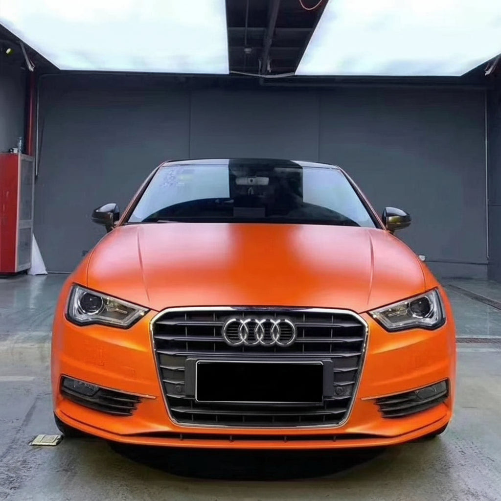 Vinilo adhesivo satinado metálico color naranja (17 m × 1,52 m)