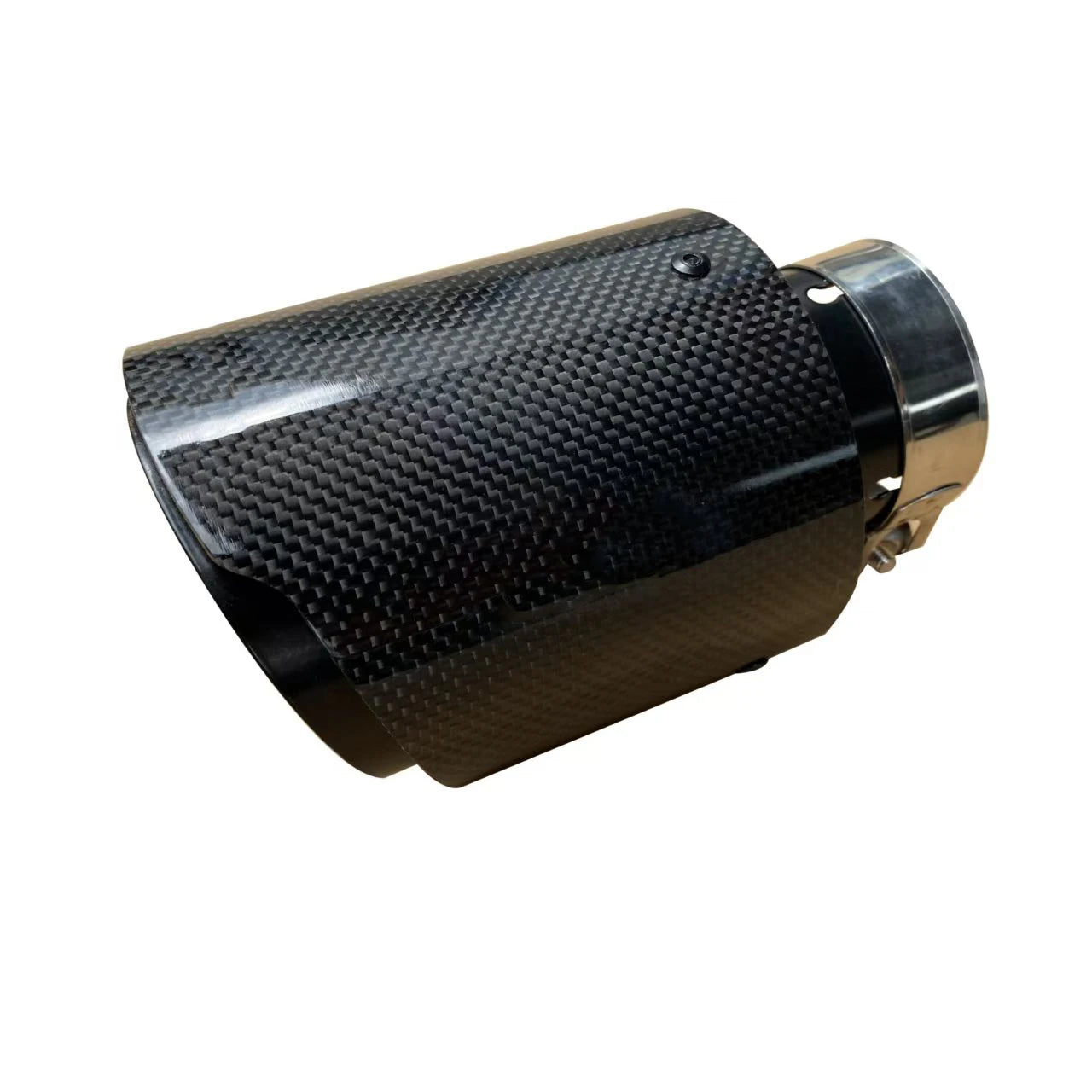 Cola de escape universal efecto carbono (salida simple)