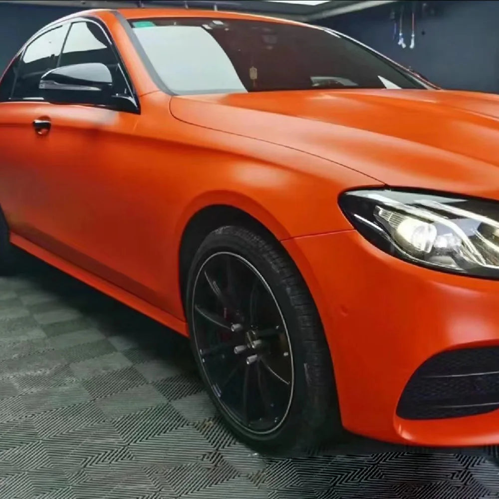 Vinilo adhesivo mate cerámico color naranja (17 m × 1,52 m)